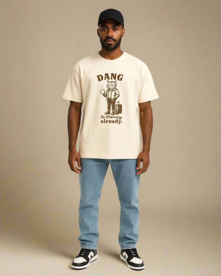 MONDAY MOOD OVERSIZED T-SHIRT  FOR MEN