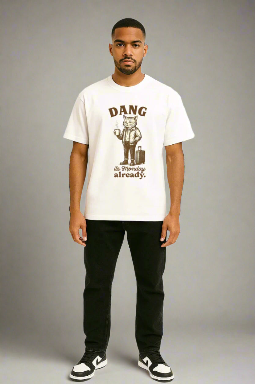 MONDAY MOOD OVERSIZED T-SHIRT  FOR MEN
