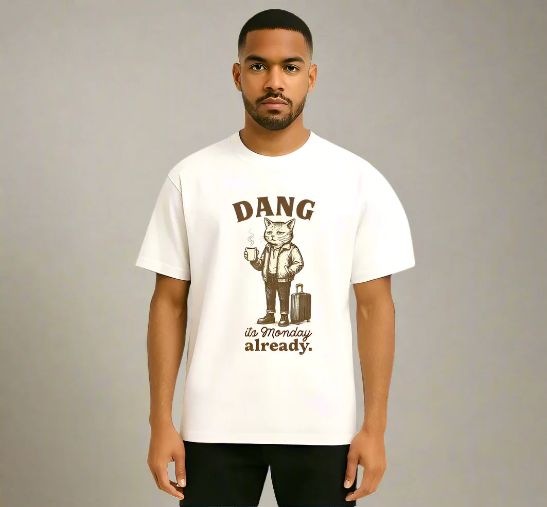 MONDAY MOOD OVERSIZED T-SHIRT  FOR MEN