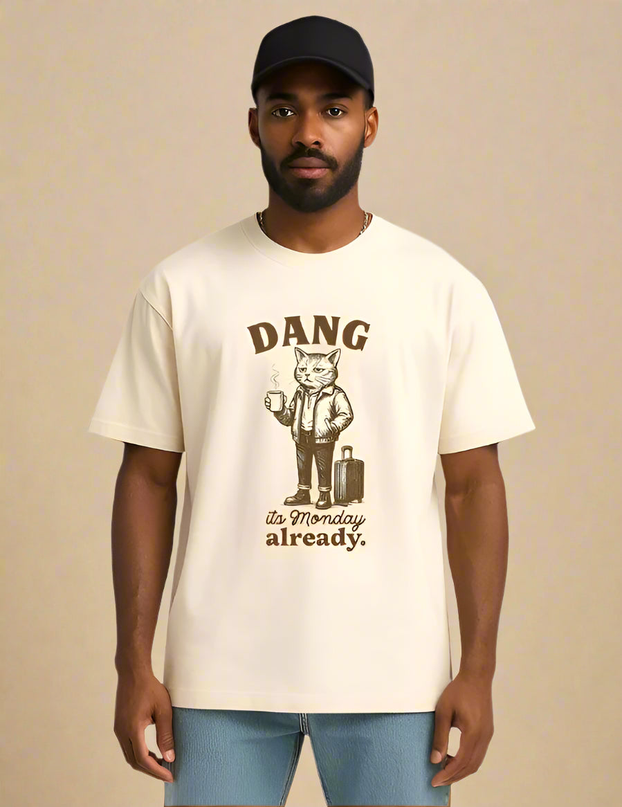 MONDAY MOOD OVERSIZED T-SHIRT  FOR MEN