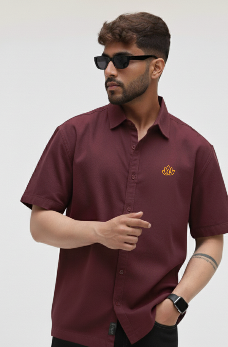 GOLDEN LOTUS OVERSIZED SHIRT FOR MEN