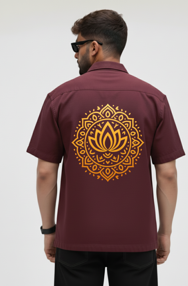 GOLDEN LOTUS OVERSIZED SHIRT FOR MEN