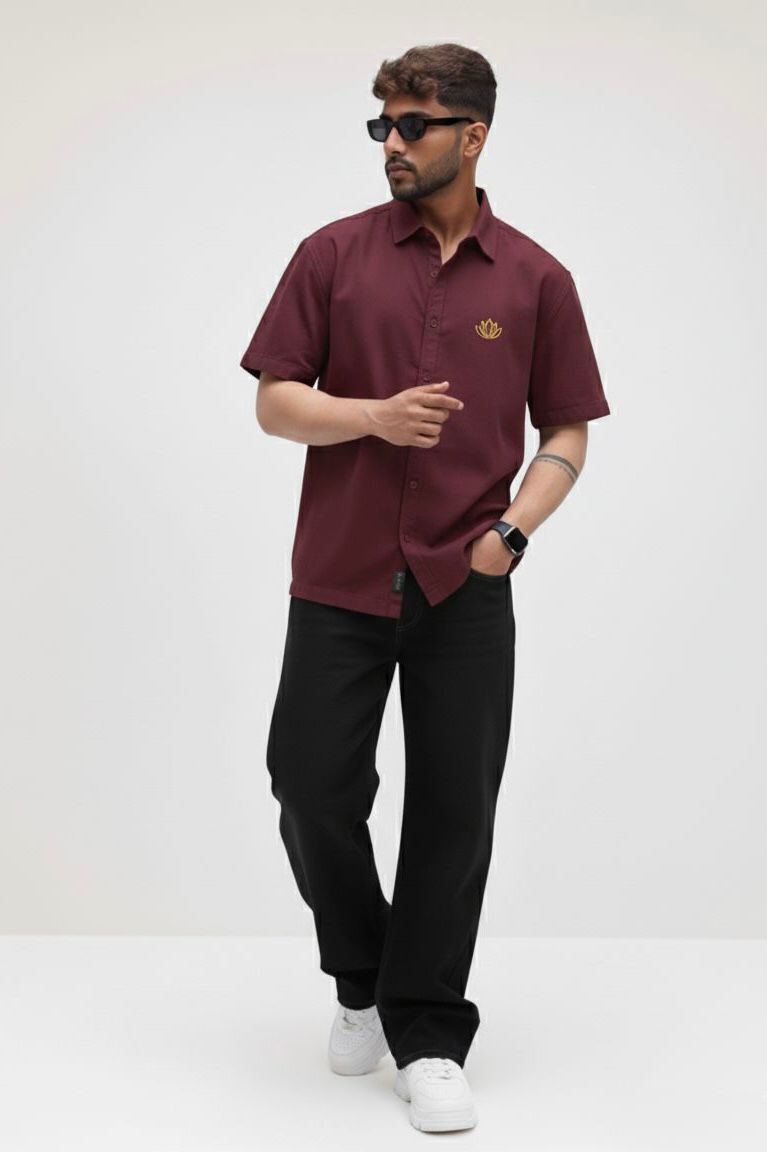 GOLDEN LOTUS OVERSIZED SHIRT FOR MEN